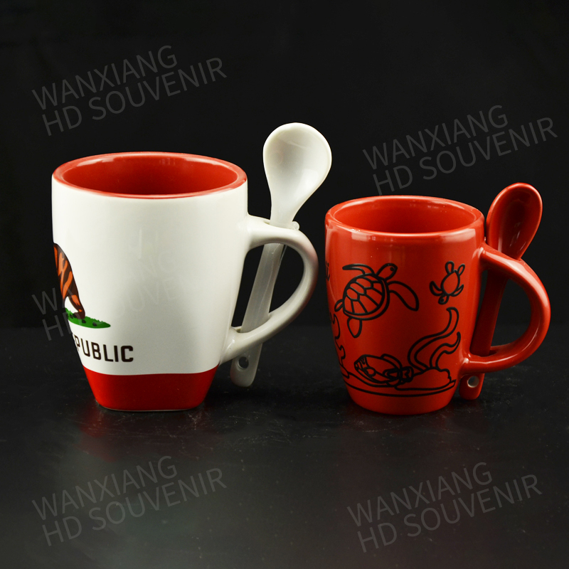 Mug With Spoon & Decal