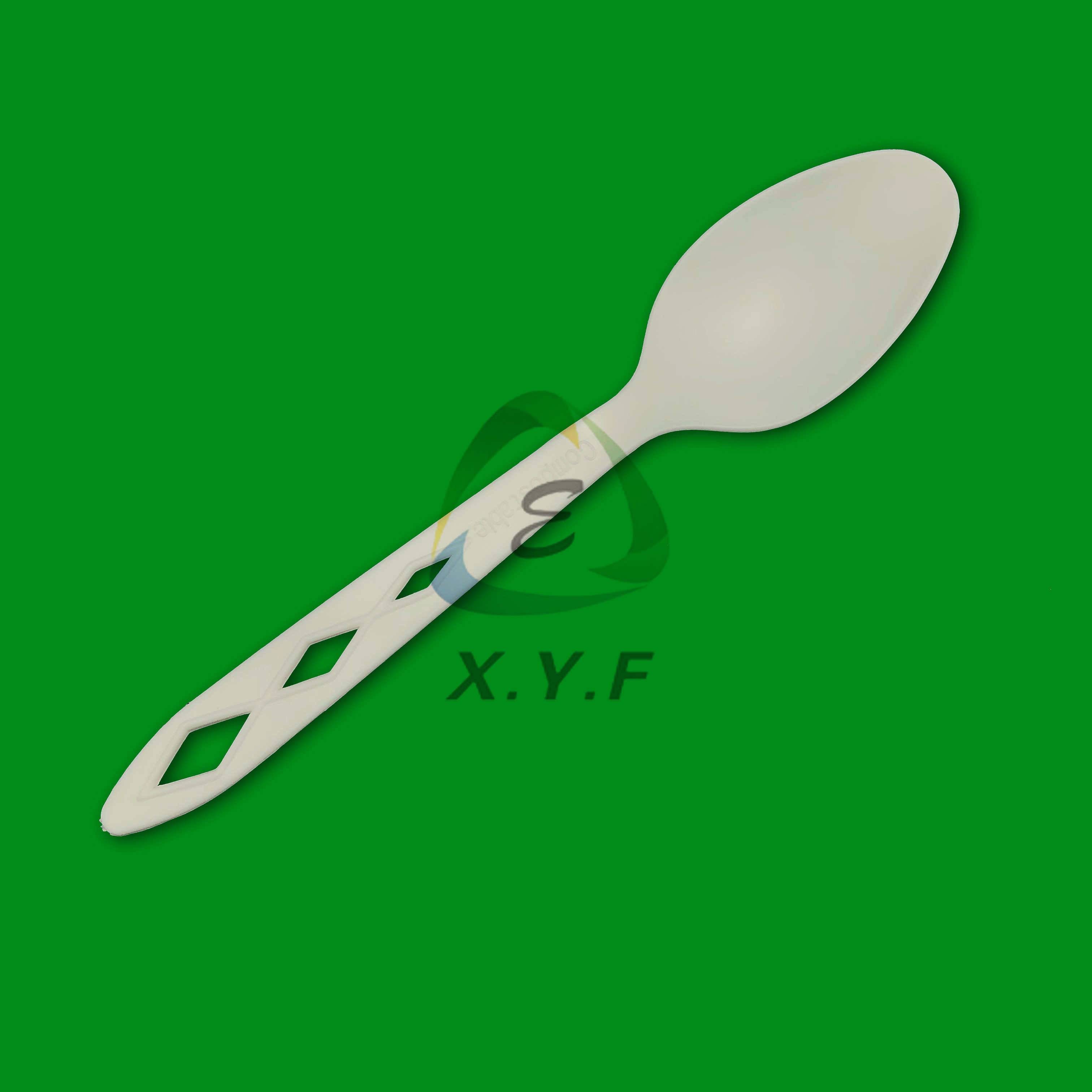 100% biodegradable and compostable CPLA spoon