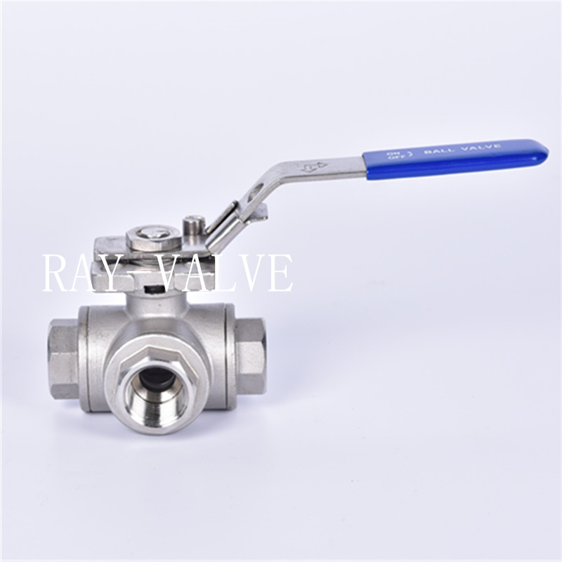 3-way stainless steel ball valve(L/T Port)