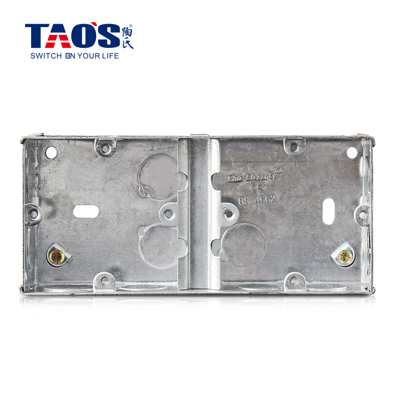 35mm 2 gang metal box (3×3 + 3×3)