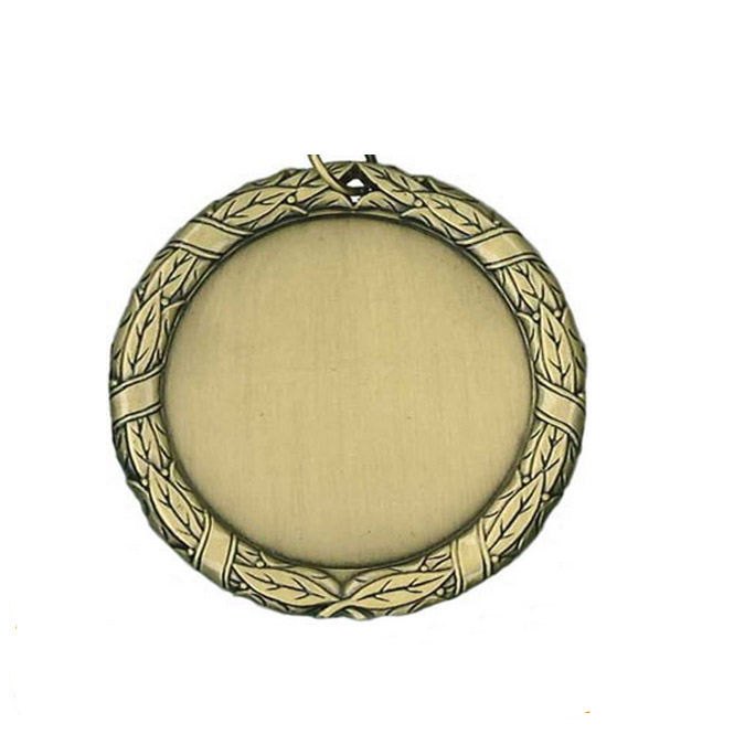 Custom 70mm Metal Zinc Alloy Blank Antique Gold Medal