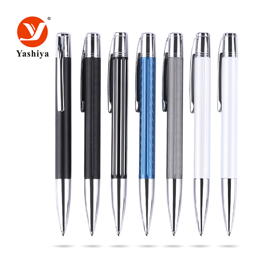 Asia stationery SY9224 aluminum Classical straight-shape twist action ballpoint pen