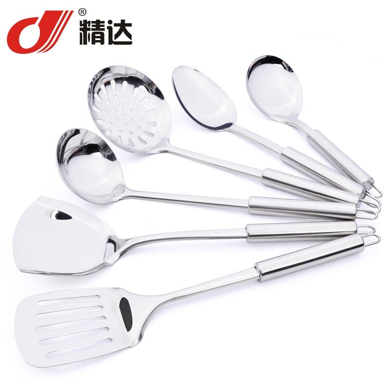 Stainless Steel Kitchen Tool Set Ladle Turner Skimmer Serving Spoon Fork