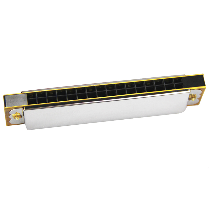 16 hole brass reed plate metal cover harmonica