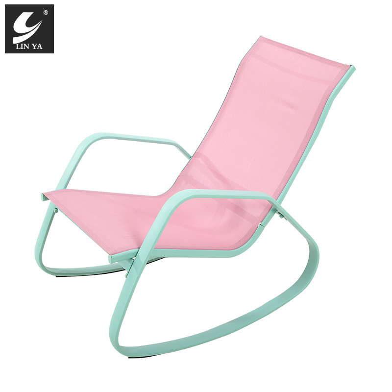 1 Outdoor leisure furniture Steel textilene rocking swing chair