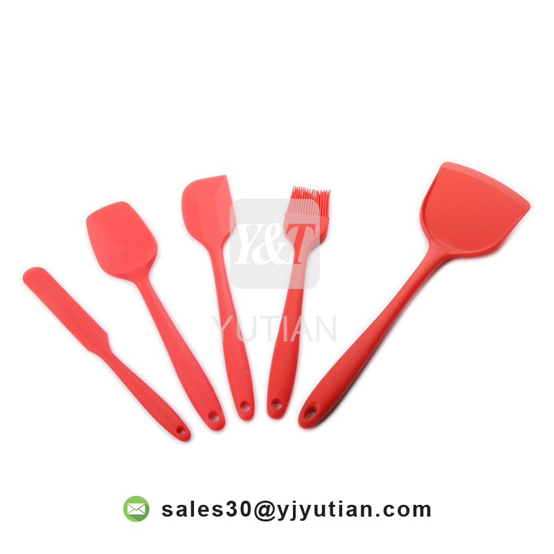 5 piece baking tool set(included silicone scraper,spoon spatula,brush,turner,spatula spreader)