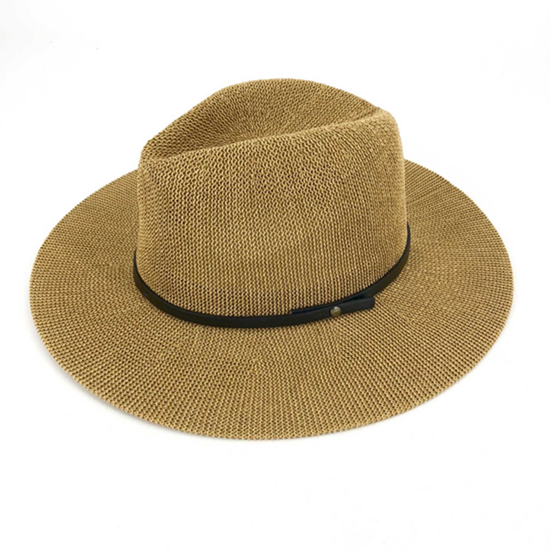 man's setting straw hat