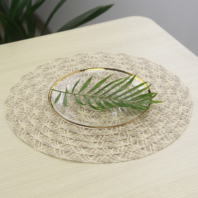 Mixed Color Round Jute Placemat
