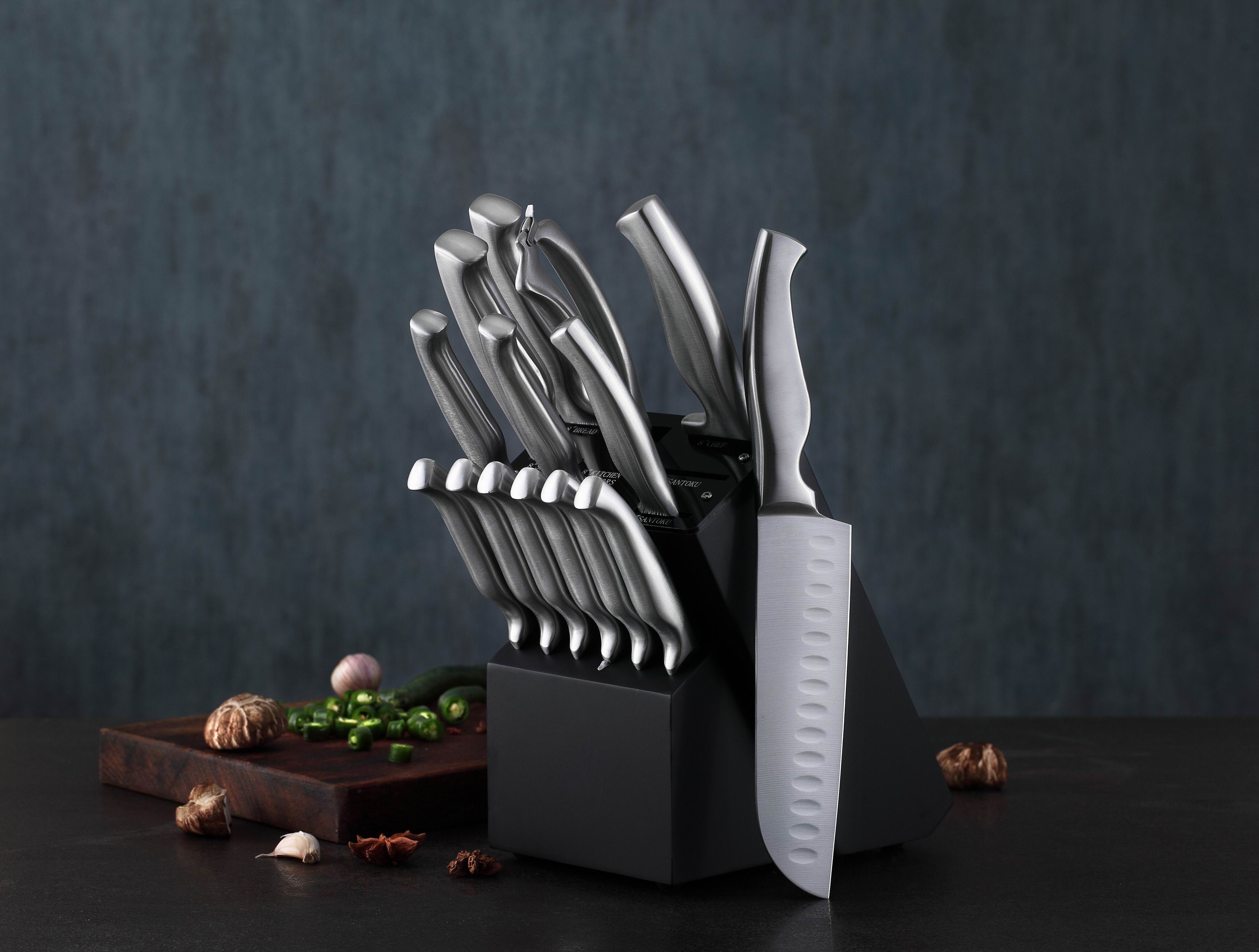 BH14 15pcs hollow handle kitchen knife set