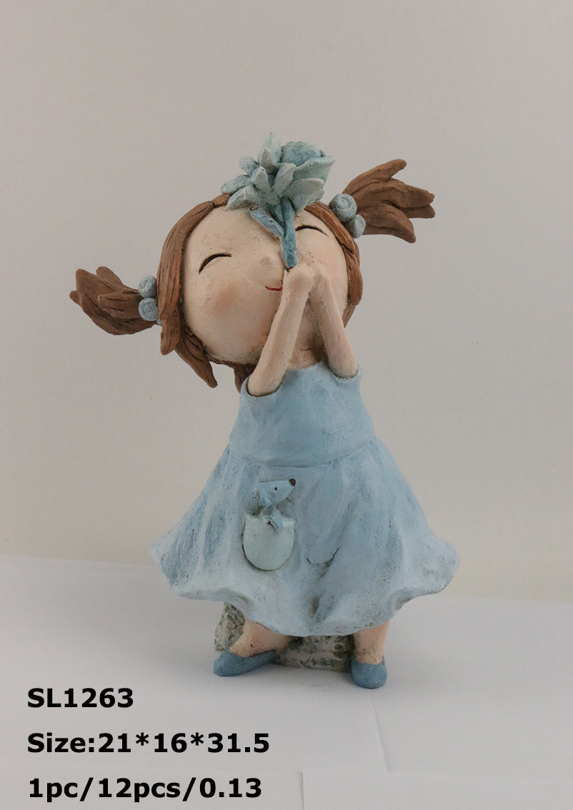Resin decorations - garden series-Girl