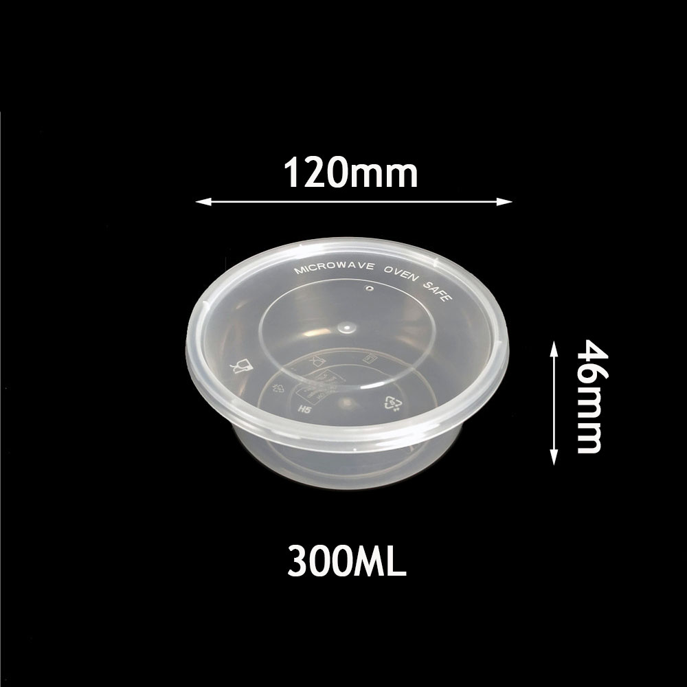 China Canton Fair Yiqiang 481 Disposable Plastic Storage Takeaway Microwavable Round Food Container Box Factory