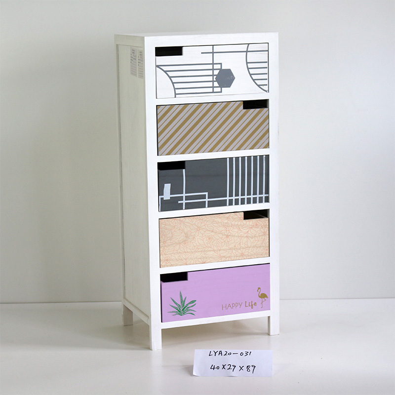 5 drawers storage wooden cabinet fashional modern cabient