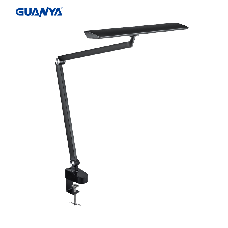 Remote control desk lamp dimming color adjustment atmosphere office work reading books reading metal material long arm students learning Clip lamp