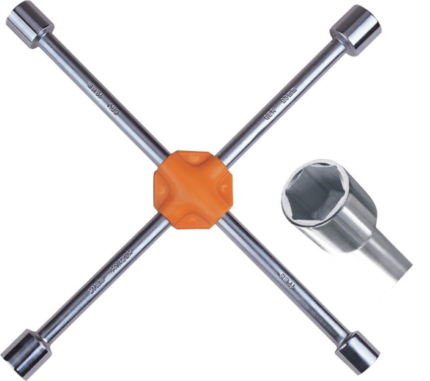 40crv cross rim wrench satin finished