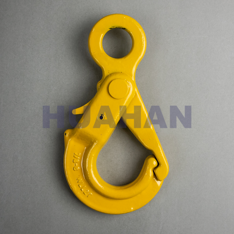 G80 Eye Self-Locking Safety Hook With Grip