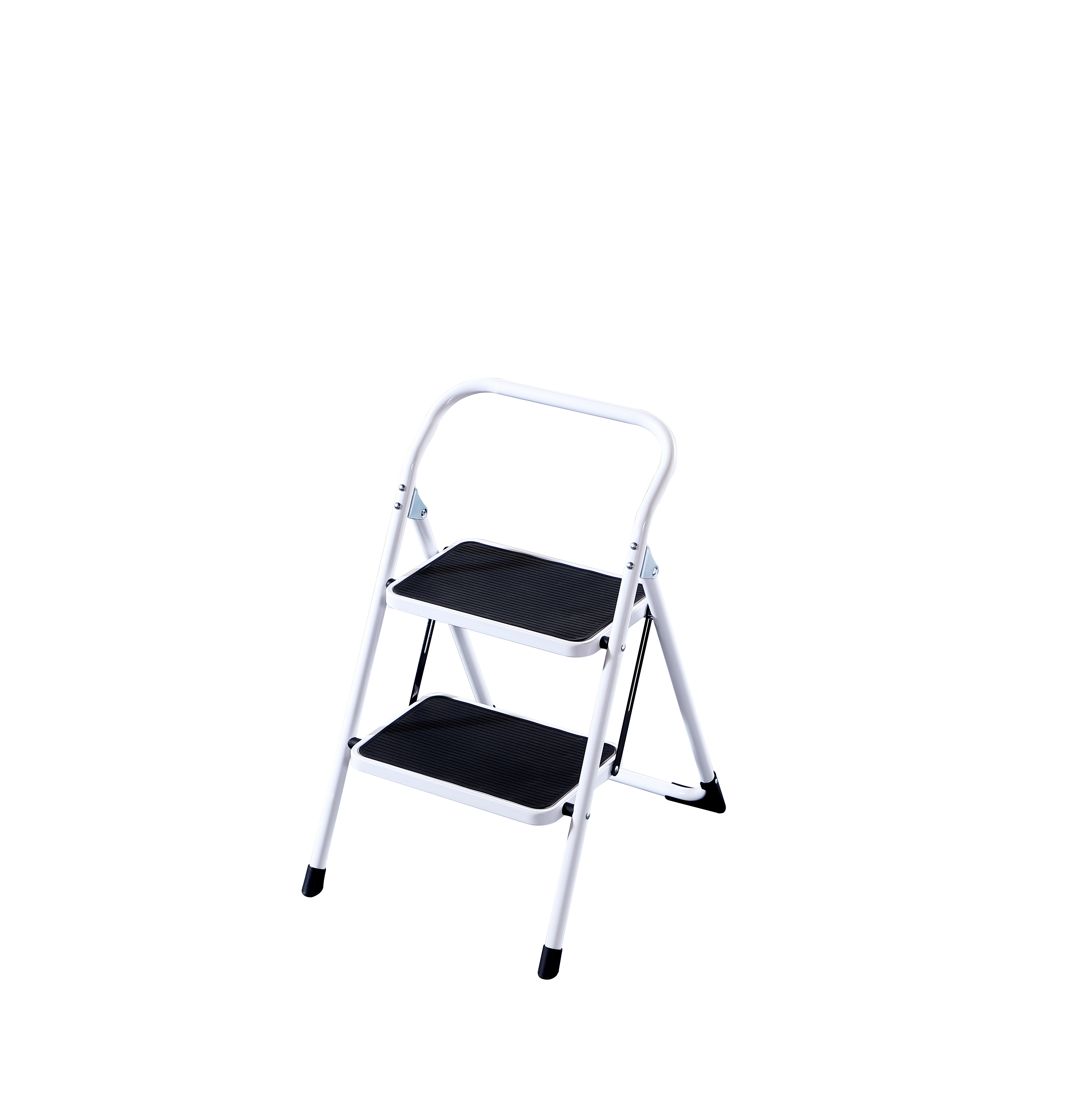 Steel 2 step stool with anti-slip mat