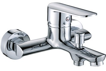 Brass body zinc alloy handle bathtub faucet