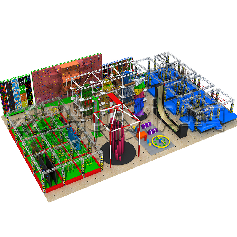 Indoor American Ninja Warrior Obstacle Course Playground for Kids