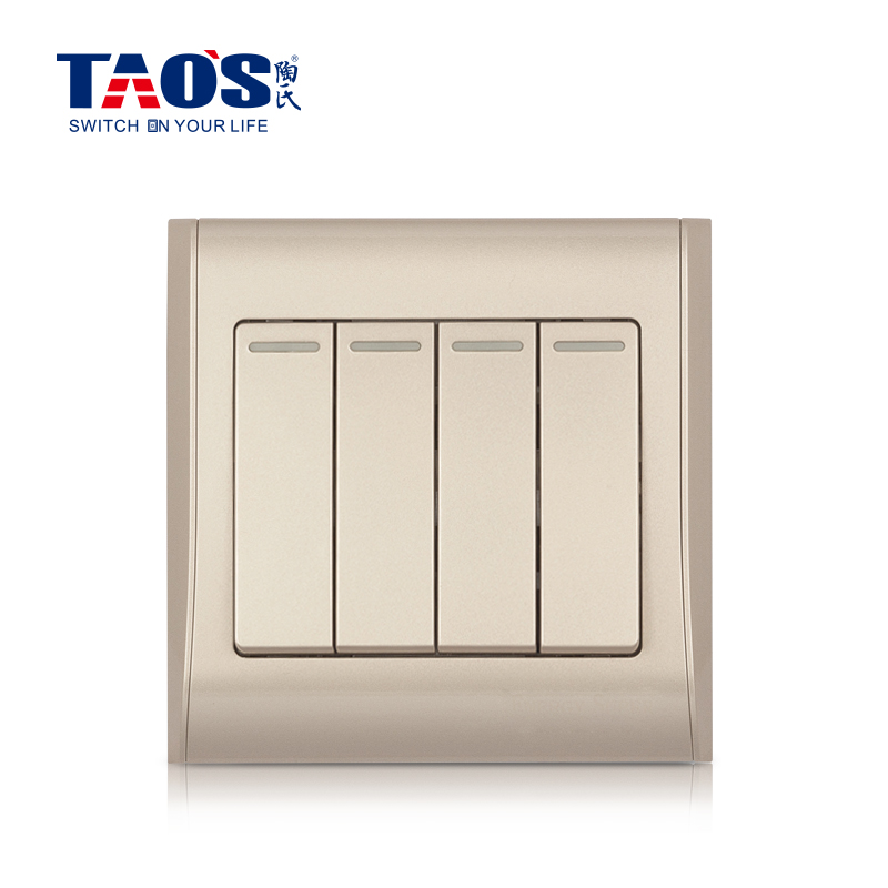 10A 4 gang 1 way / 2 way switch (wide dolly) + fluorescent strip