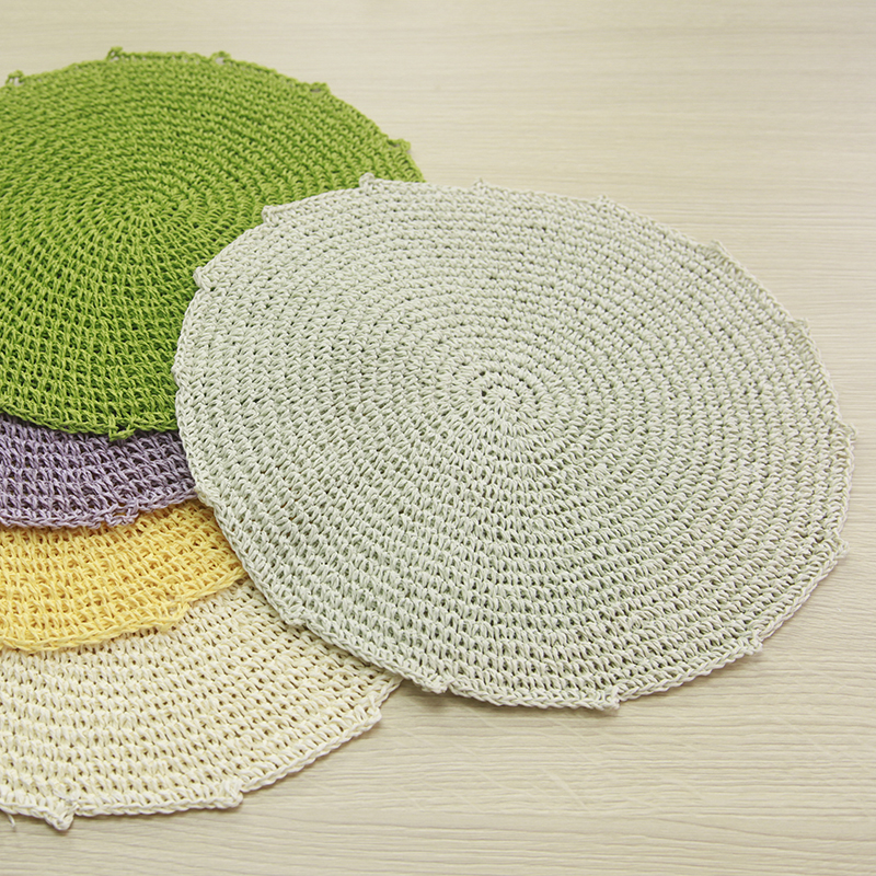 Crochet Paper Straw Placemat