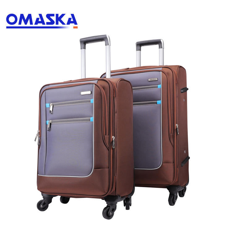 luggage luggage luggage luggage luggage luggage Custom large capacity 3 pieces sets brown nylon fabric travel business suitcase luggage