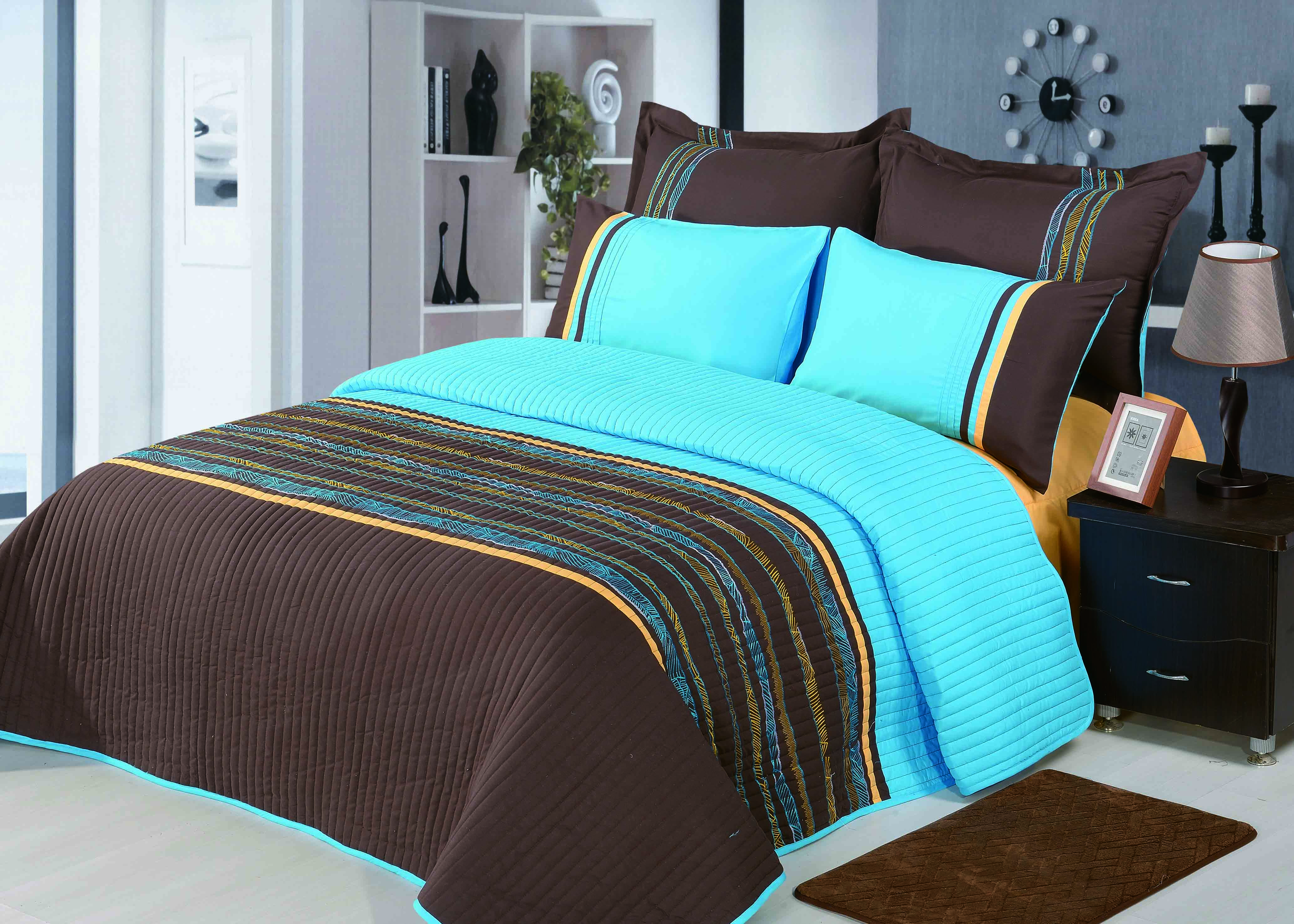 Embroidery bedspread bedding set