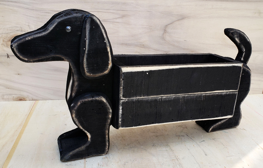 Wdn Dog Planter