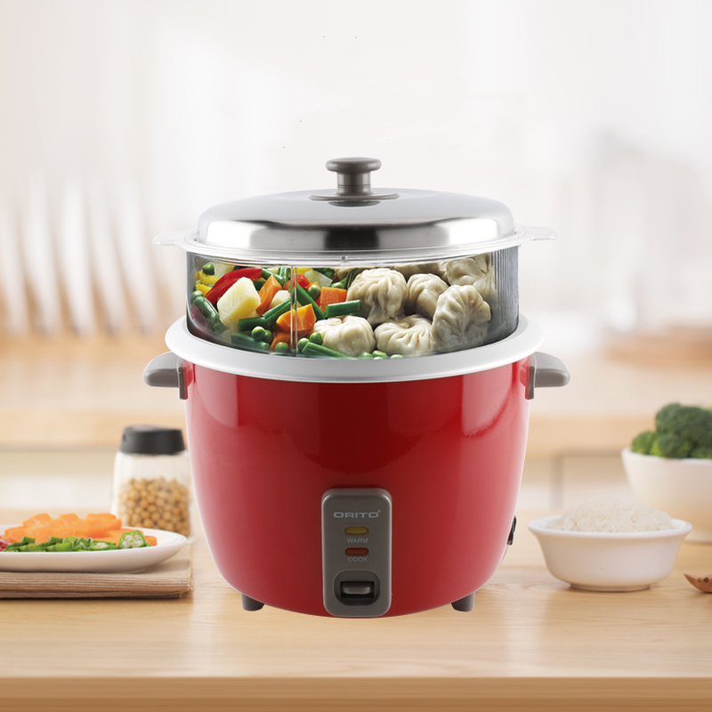 0.6L-2.8L Hot Selling Household Appliance Drum Rice Cooker with PC Steamer