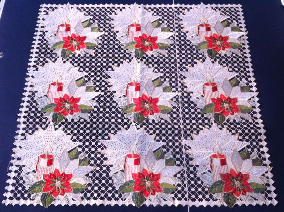 Full Embroidered And Cutwork Tablecloth
