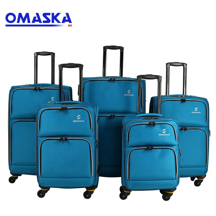 2020 Blue Color Waterproof Nylon Material Trolley Removable Wheel OEM Travelling Luggage Bag
