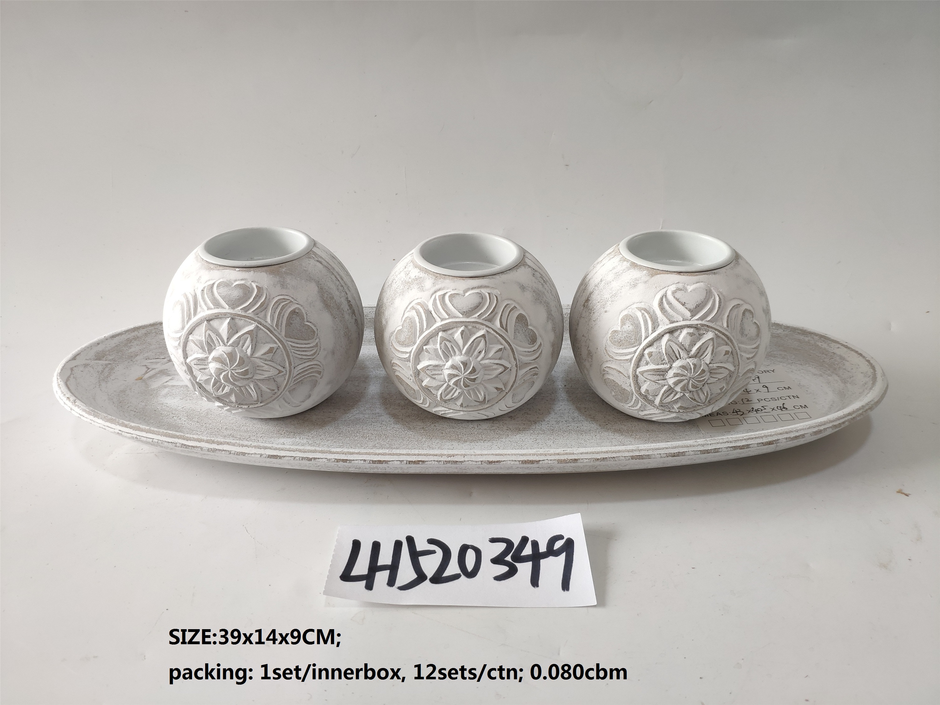 Hot selling retro Laminated Round candle holder