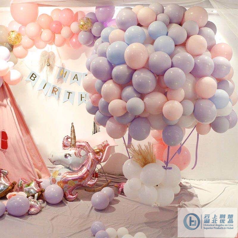 Multicolor macaron latex balloons