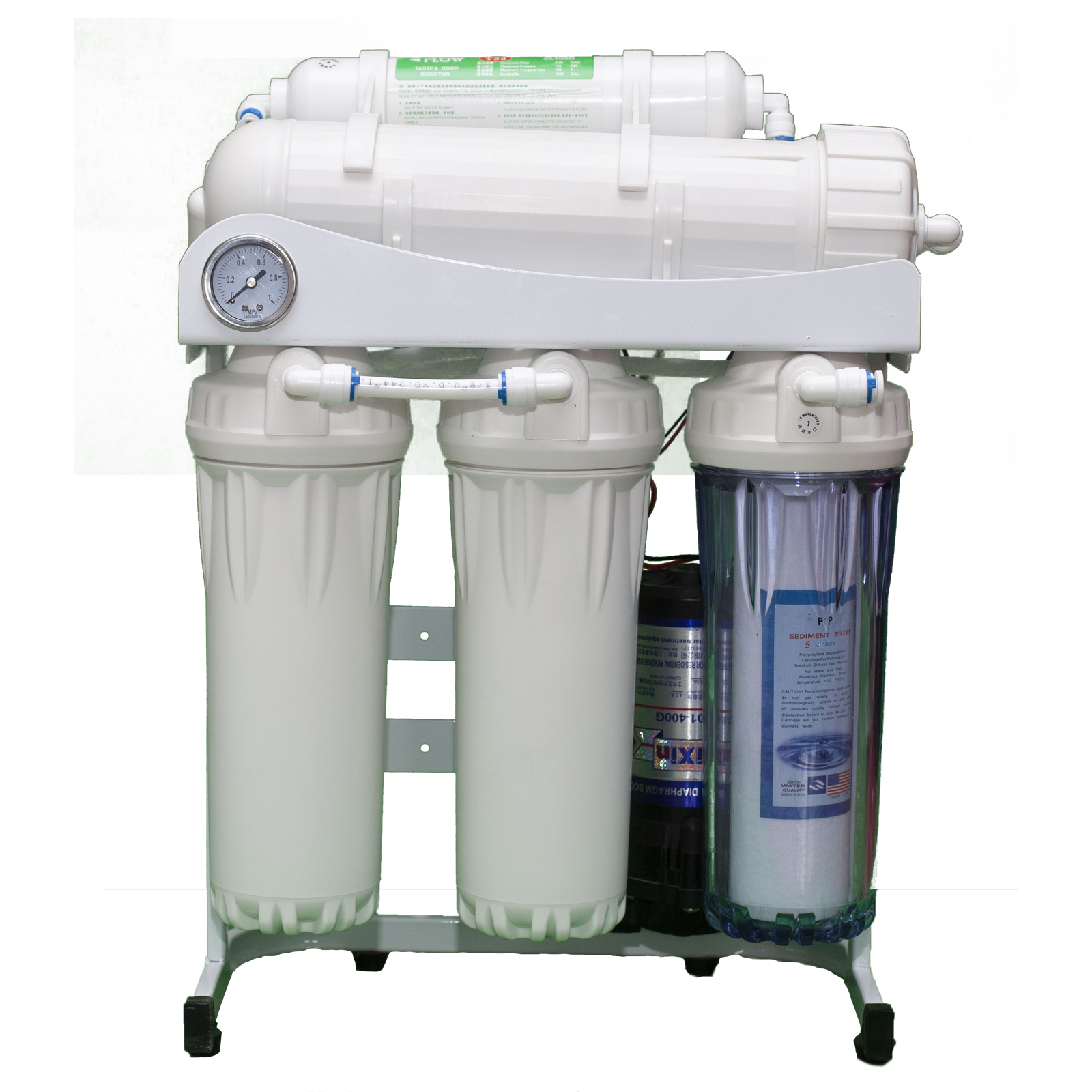 Household five-stage frame reverse osmosis water purifier