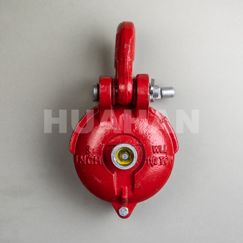 Red Snatch Block With Shackle