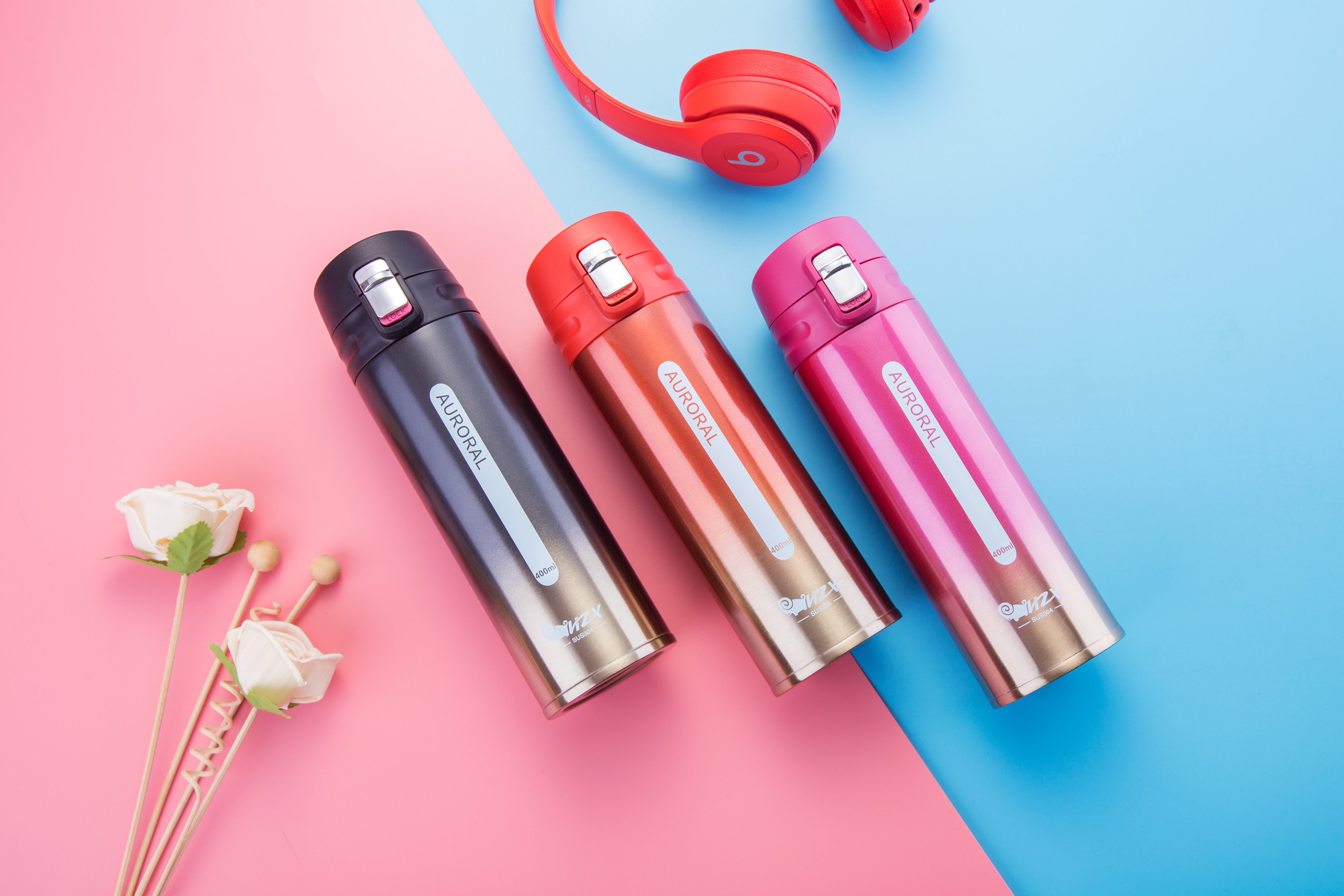 vacuum bottle stainless steel 400ml