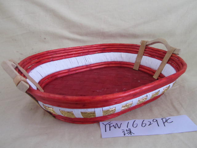 Gushi Yufeng handmade woven basket oval wicker tray gift basket gift packing basket fruit basket Christmas basket tray