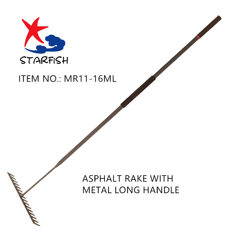 Asphalt Rake With Metal Handle