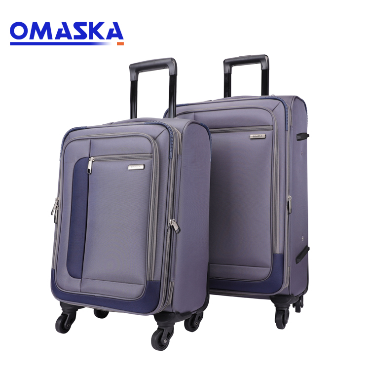 New style 20 24 28 inch 4 wheeled nylon men gray business trolley luggage