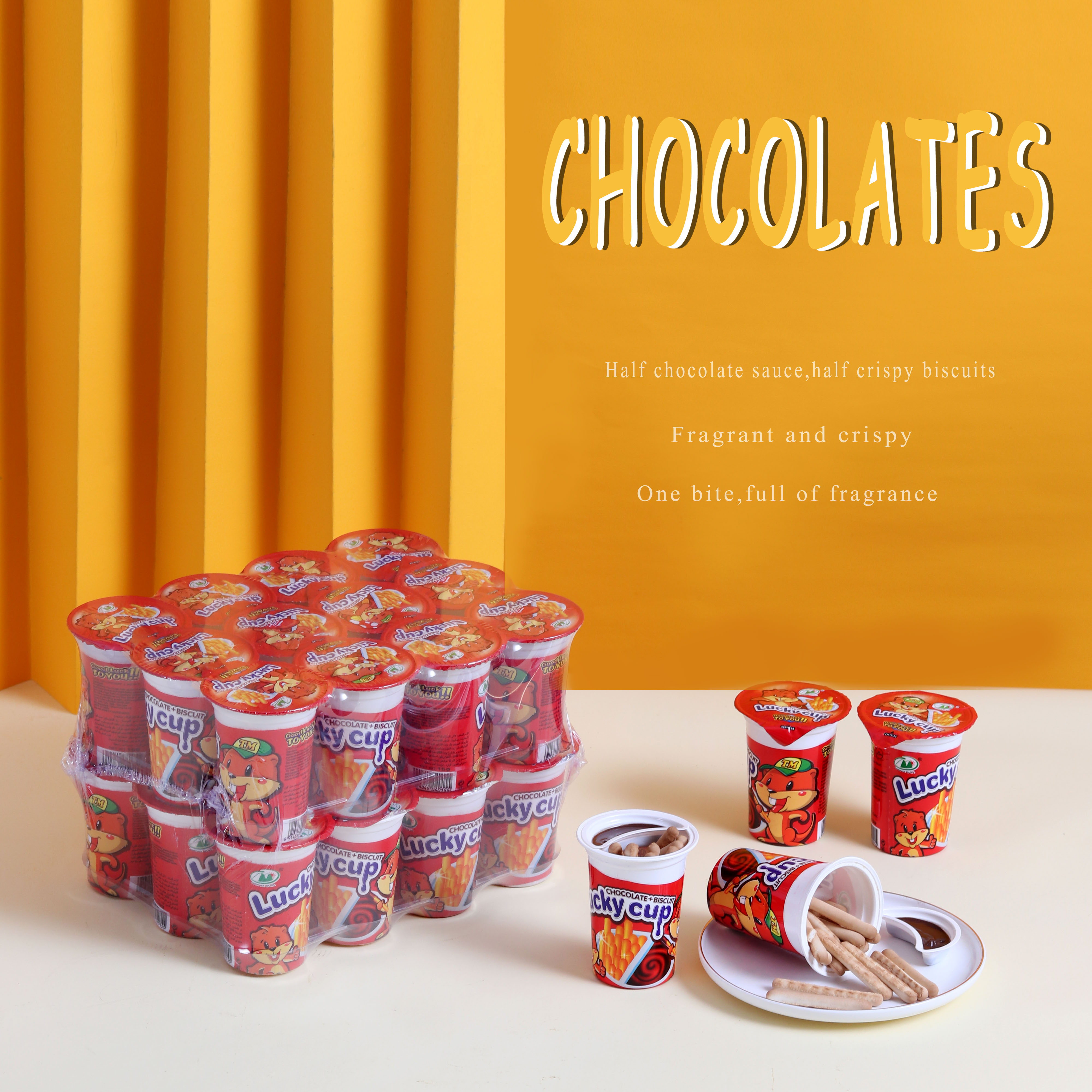 CHOCOLATE PASTE WITH COOKIES CUP 15g/18g/20gX24pcs