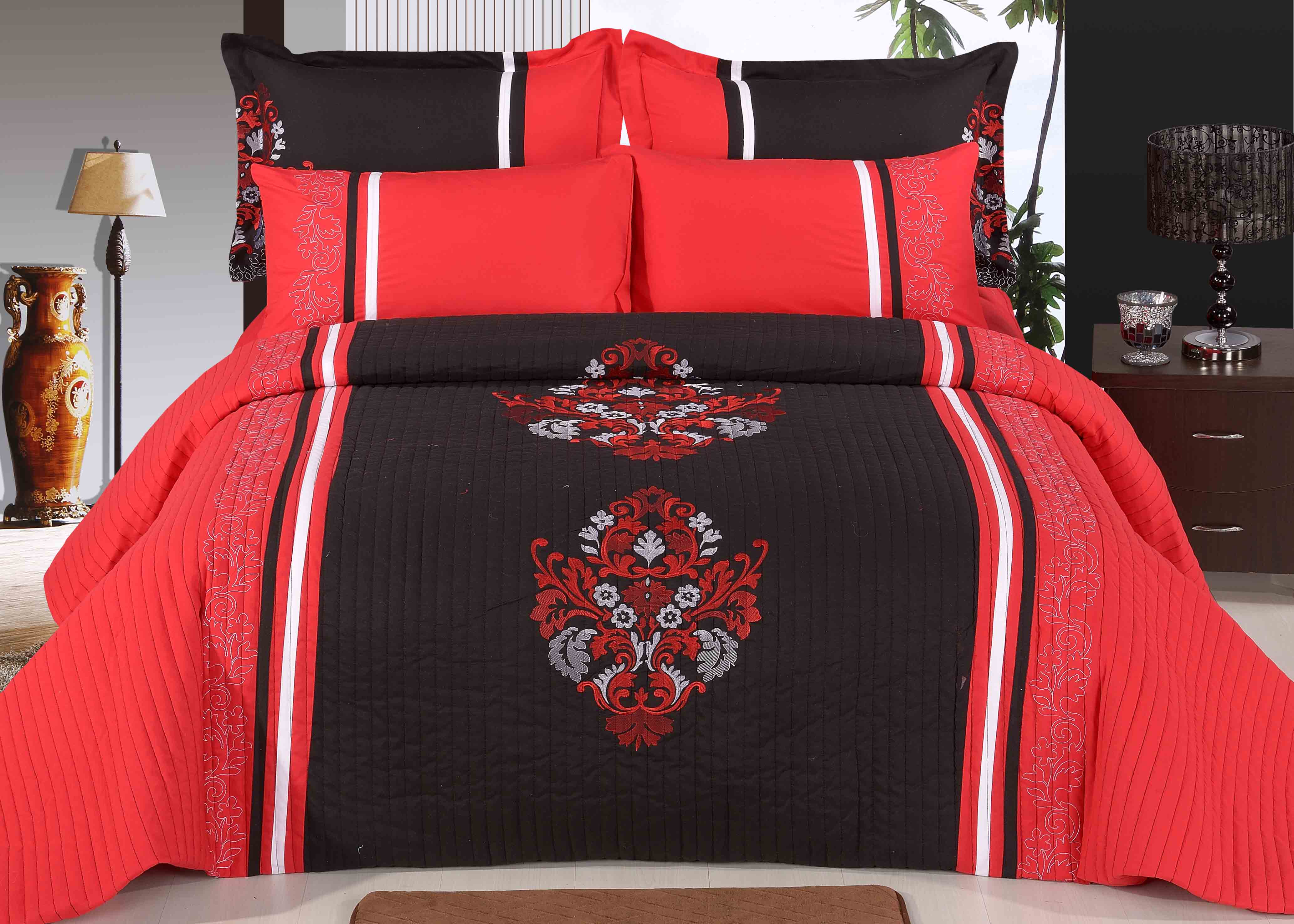 Embroidery bedspread bedding set