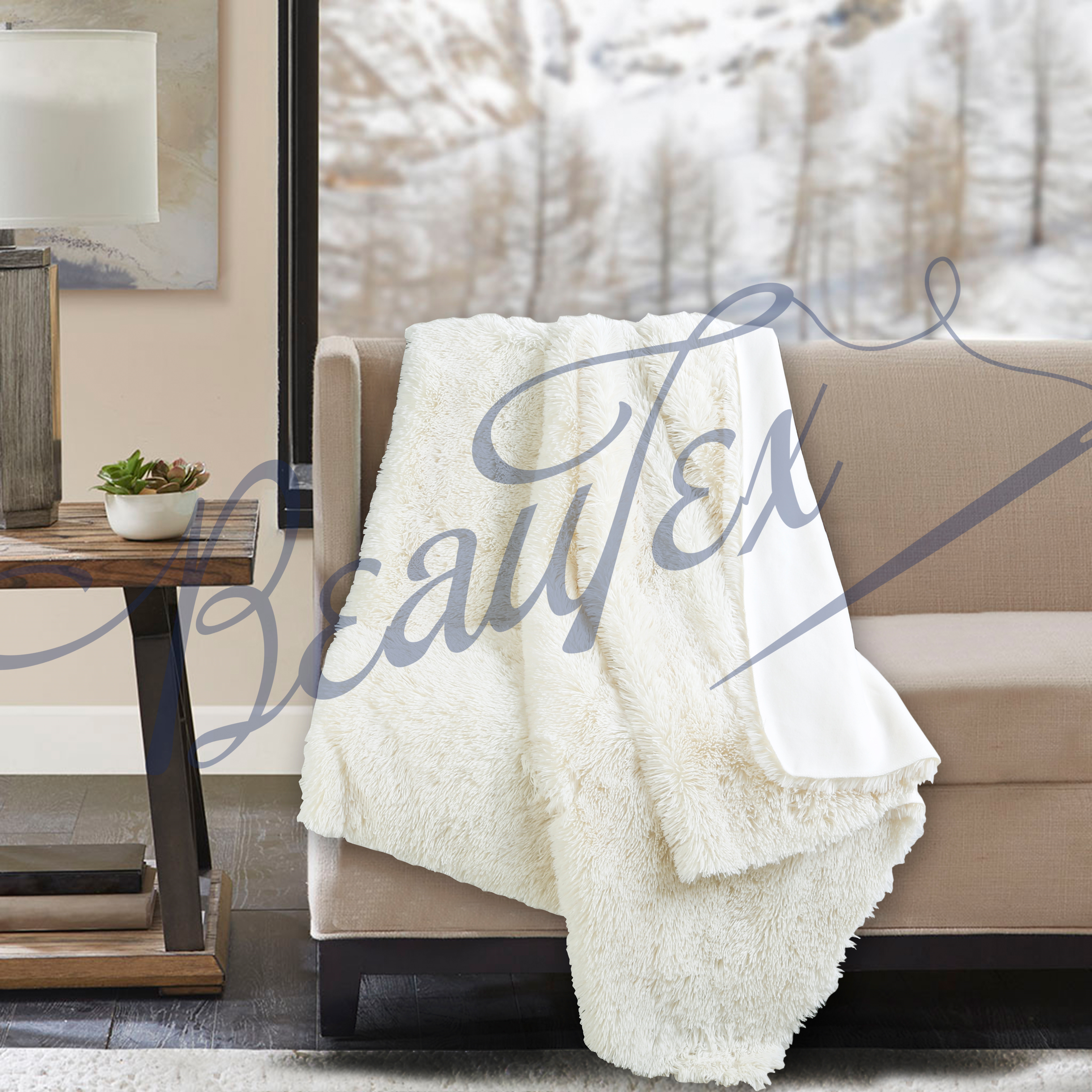 shaggy PV fleece blanket