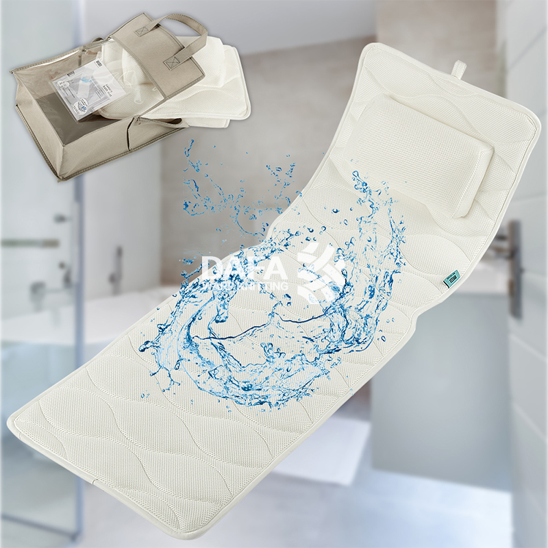 Massage bath mat with suction cup