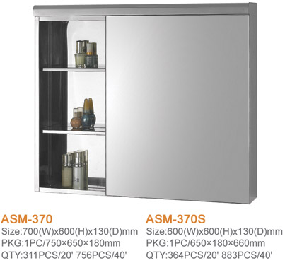 Stainless steel mirror cabinet