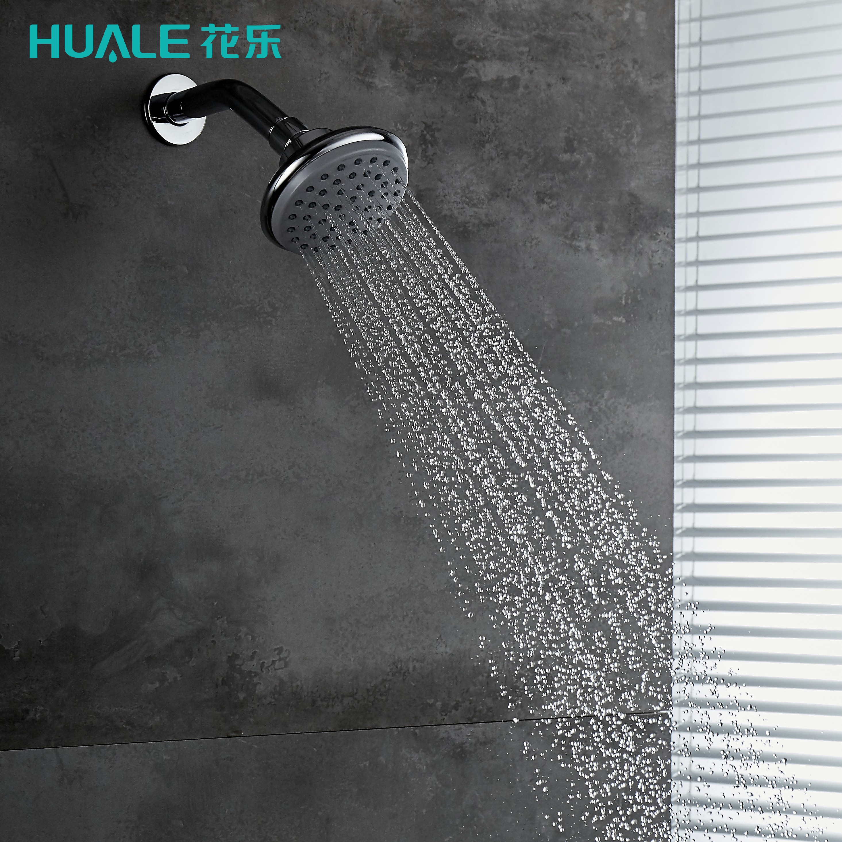 ABS plastic chromed high pressure fixed shower head for bathroom