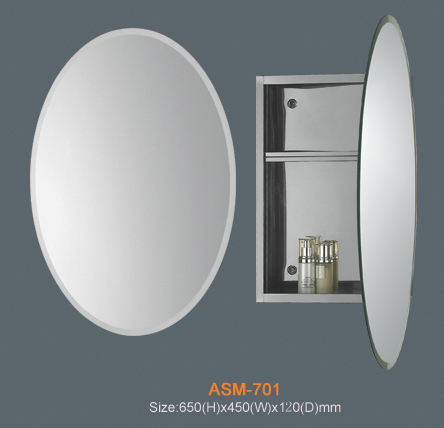 Stainless steel mirror cabinet