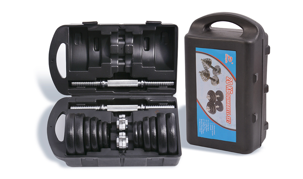 15/20KG black painted dumbbell set