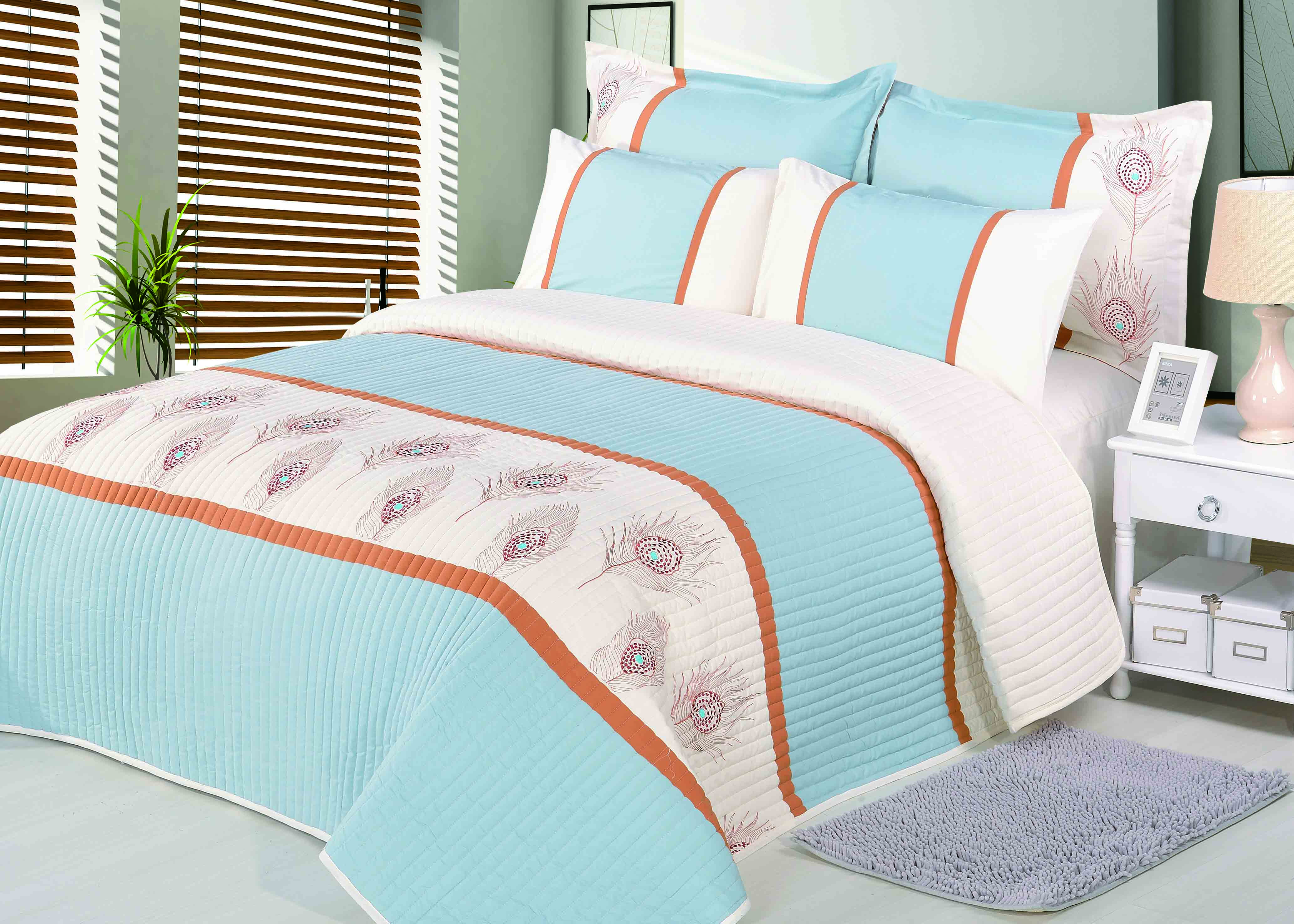 Embroidery bedspread bedding set