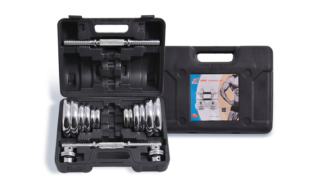 20KG chrome dumbbell set