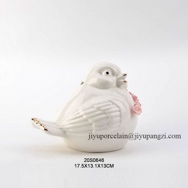 Spring decoration ceramic porcelain birds
