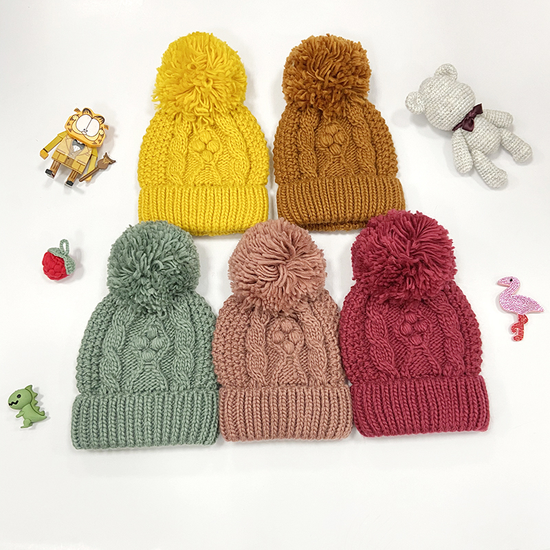 KH Girls and Women Fashion Jacquard cross hawse Knitted Hat knit hat knit beanies winter beanie